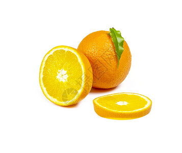 一整片橙子半切是白底的图片