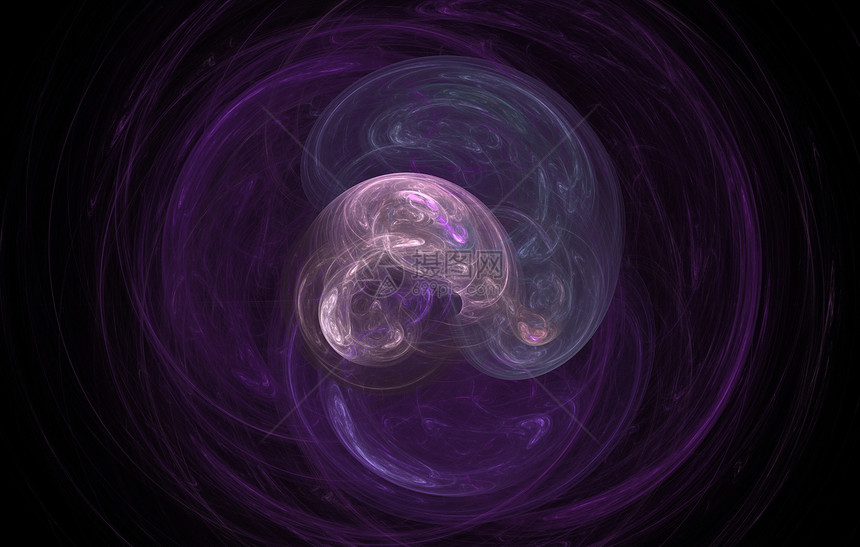 数字生成的紫色抽象背景的分形纹理图片