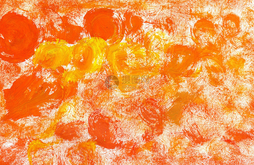 黄色和橙的抽象古阿希画背景图片