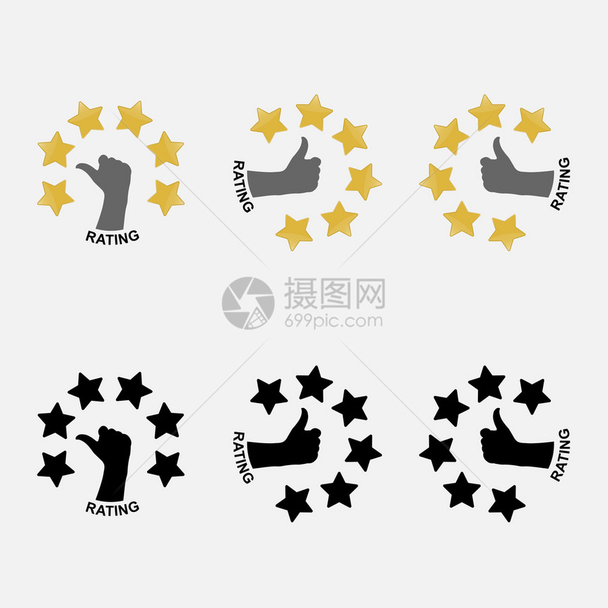 6个恒星评分或概念或金星指向6个恒星评分的指针客户评分反馈和质量证书评价系统肯定评分victorexplicaton图片
