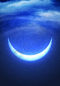 利用夜空背景对日新月设计时使用stylized抽象纹理的日月设计图片