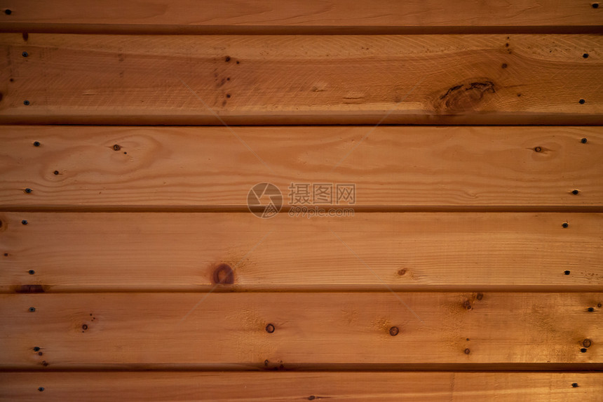 木材棕色纹理背景旧面板木板质朴木板与平头钉图片