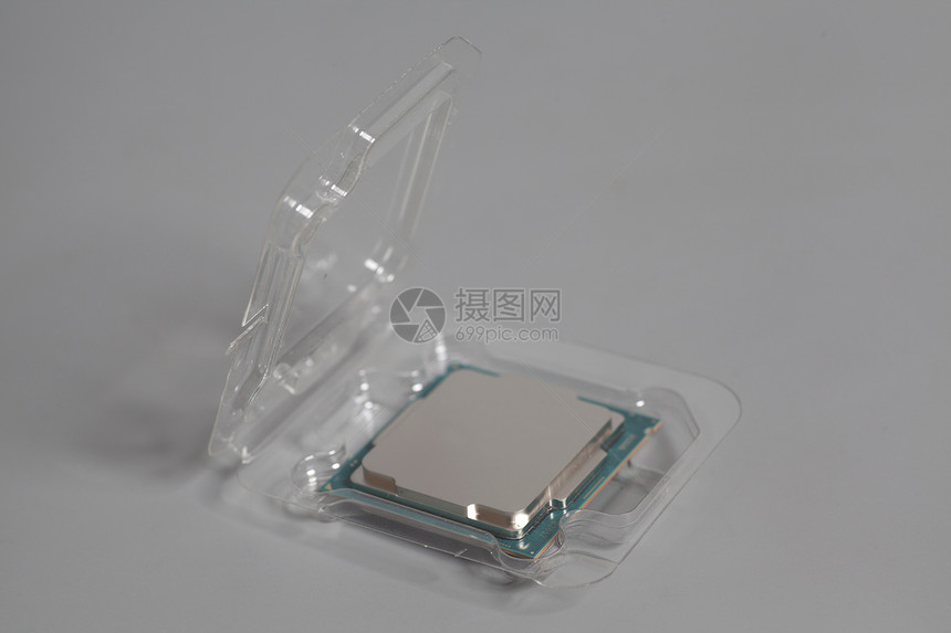 中央处理器cpu处理器微芯片塑料包装中的微芯片图片
