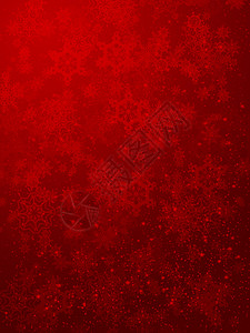 冬季插图红色背景的装饰雪花图片