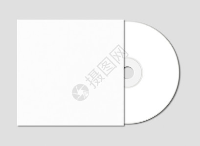 Dvd封面灰色背景隔离的白cdv和覆盖模型板设计图片