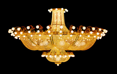 金色艺术吊灯黑底绝缘的顶奢华水晶电动吊灯背景