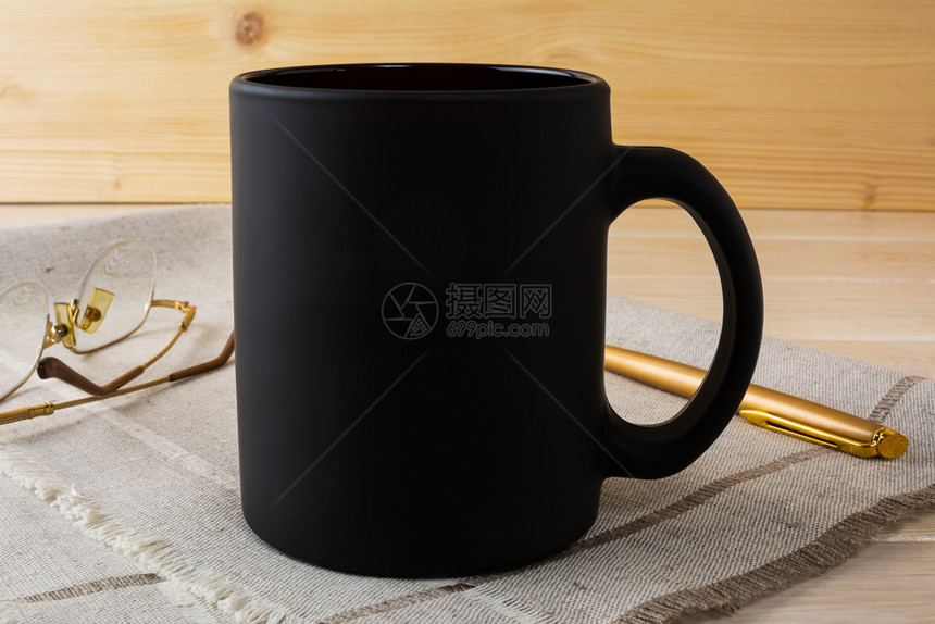 黑咖啡杯模型黑色的杯子模型杯产品模型设计模型产品模型黑色的杯模型杯模型空杯空杯模型黑咖啡杯模型与眼镜和笔图片