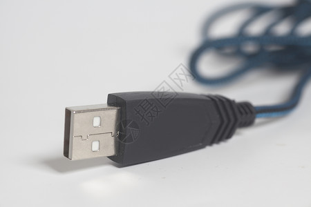 usb借口我们的电脑缆白色背景的电脑缆设计图片