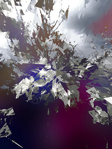被封闭的背景抽象花朵破裂玻璃效应碎图片