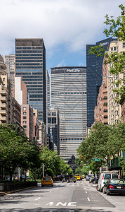 2018年6月4日纽约从街道到市生活总部大楼的视图高清图片