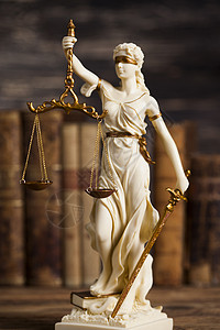 女法官的雕像律概念图片
