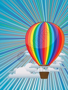 彩色的热气球显示天空背景上多彩的热气球图片