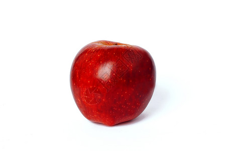 有阴影的红苹果孤立白色背景红苹果隔离高清图片素材