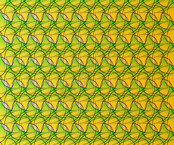 带有正弦线的黄绿色调中抽象梯度图案图片