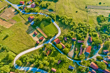 伊戈列维奇农村croati空中观察村Prigoje地区aptovec背景