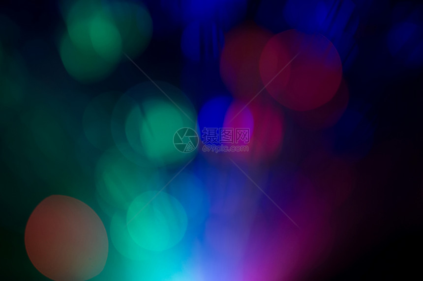 明亮的彩色bokeh灯光效果分散焦点的背景图片