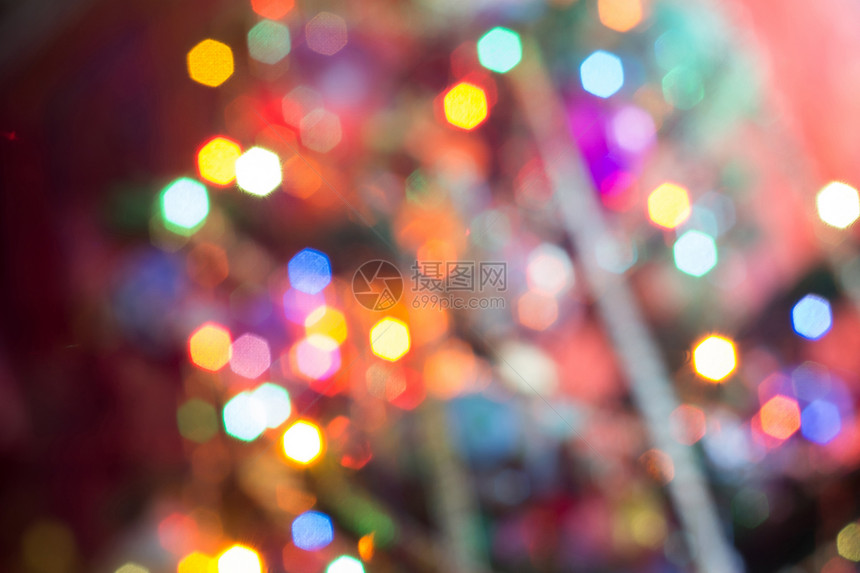 喜庆背景圣诞节树灯光闪耀的bokh图片