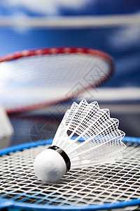羽毛球网羽毛球穿梭雀生动多彩的主题背景