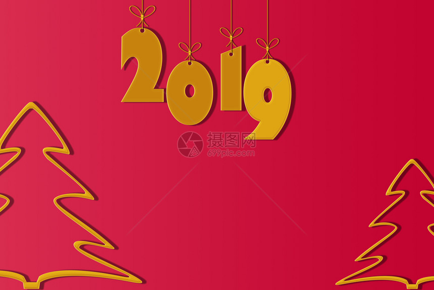 2019年的圣诞背景图片