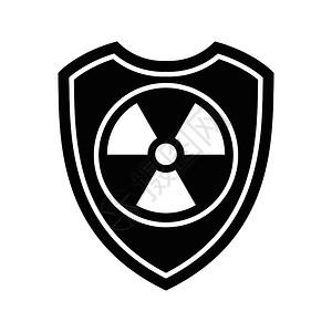放射疗法防御保护或安全符号插画