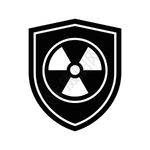 放射疗法防御保护或安全符号插画