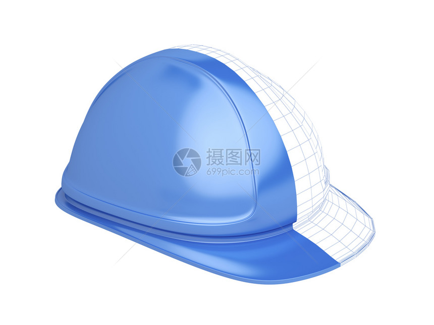 3d安全头盔铸成有可见的铁丝机图片