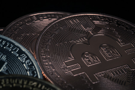 Bitcon或物理数字货币加密金硬今后作为商业背景使用数字货币或钱包图片