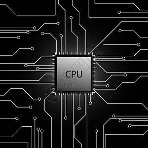 c微处理器芯片电路板矢量说明cpu微处理器电路板图片