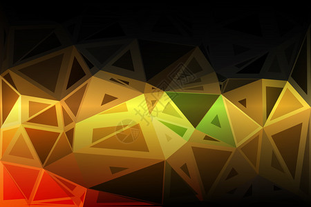 黑色黄绿抽象随机大小低度数几何背景图片