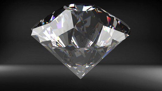 3d钻石在黑色背景上图片