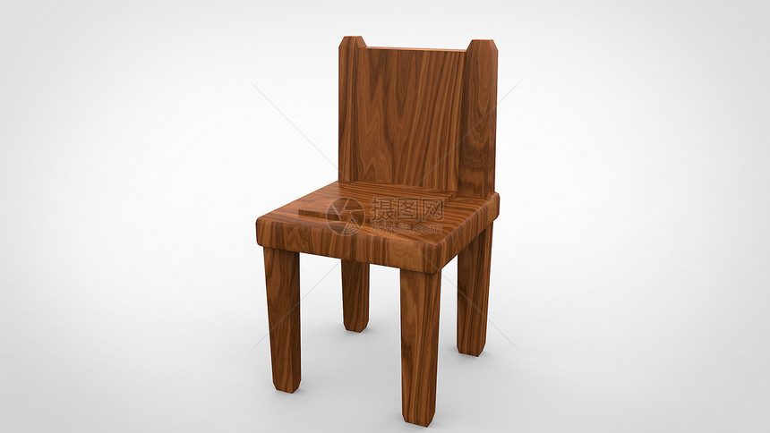 木制椅子3d以黑色背景隔离木制椅子以黑色背景隔离图片