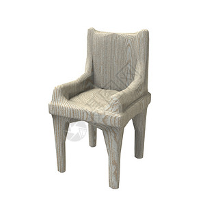 木制椅子3d使白色背景被隔离木制椅子使图片