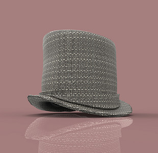 灰顶帽3D白背景隔离灰顶帽高清图片