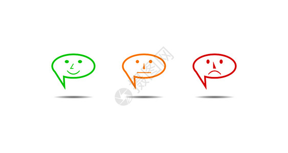 冷漠的一组三等式的色表情具有不同的感反应设计图片