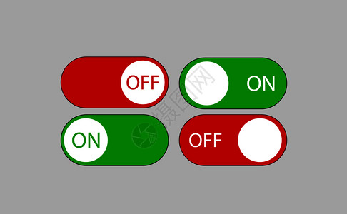 红色和绿水平oval按钮集红色和绿双水平按钮集上面和有文字图片