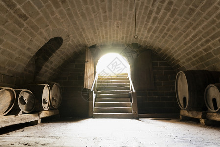 中世纪废弃的酒窖图片