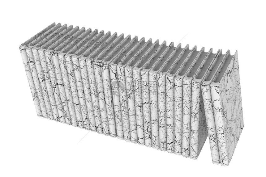白色背景上孤立的3D堆叠翻譯堆叠书籍图片