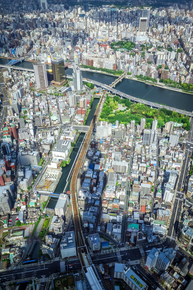 东京市天际空中观测日本图片