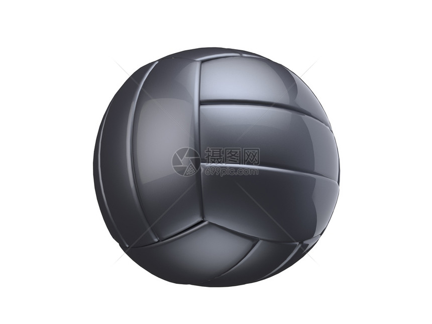 排球3d渲染孤立在白色背景排球三维渲染图片