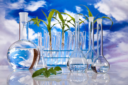 实验室化学玻璃生物有机现代概念图片