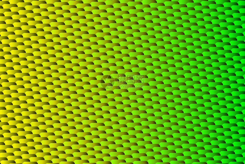 黄色和绿梯度的对称抽象模式图片