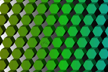 绿色阴影六边形波普风矢量设计背景图片