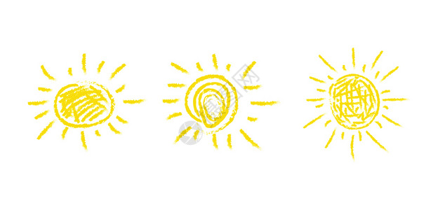 手绘太阳光照矢量元素图片