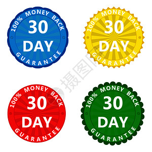 一套彩色贴纸上面有百分之30天的保证金图片