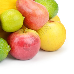 白背景上的水果和子健康的食物免费文字空间图片