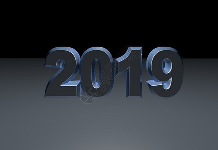 新年蓝文本20193d以灰色背景隔开新年蓝色文本以灰背景隔开图片