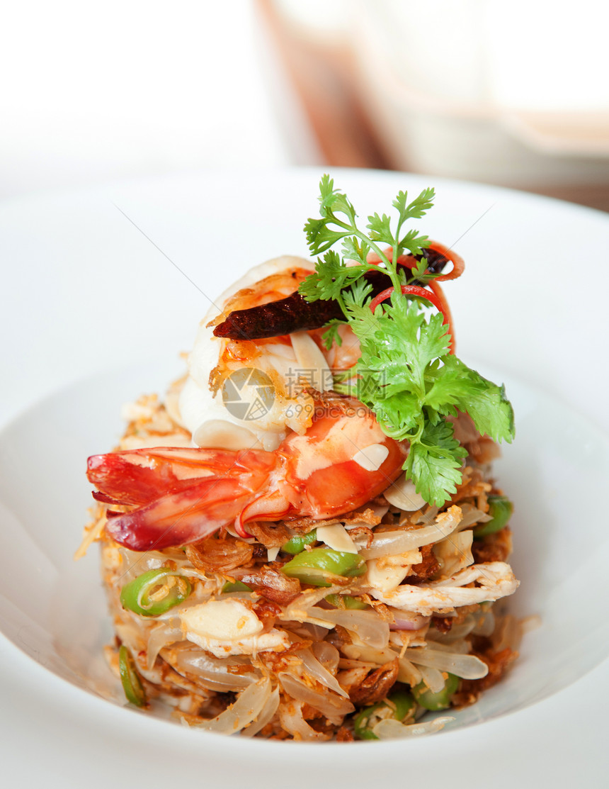 Pomel沙拉或yumso传统泰国开胃菜沙拉图片