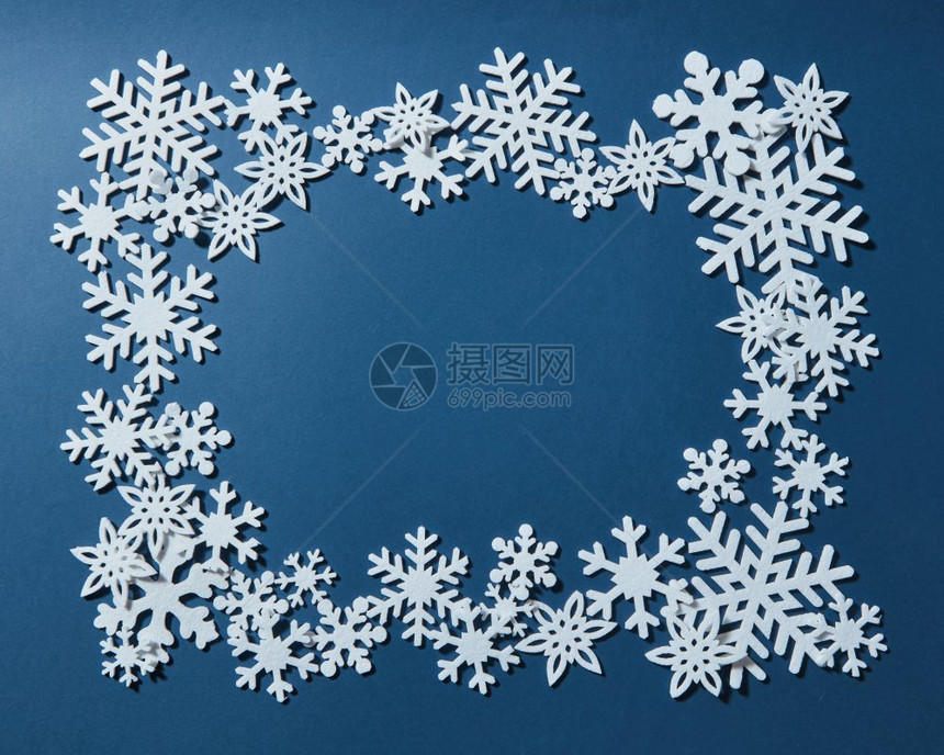 冬季圣诞节蓝色背景图片