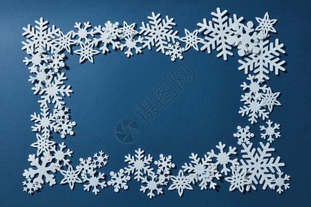 冬季圣诞节蓝色背景背景图片