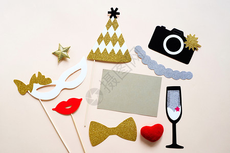 彩色背景新年欢庆派对和假日概念图片
